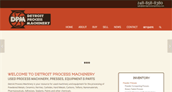 Desktop Screenshot of detroitprocessmachinery.com